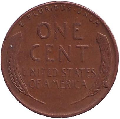 Монета 1 цент. 1953 год (S), США. Брак. Раскол. Линкольн. Монета 1 цент. 1953 год (S), США. Брак. Раскол. Линкольн.