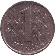 Монета 1 марка. 1984 год, Финляндия. Монета 1 марка. 1984 год, Финляндия.