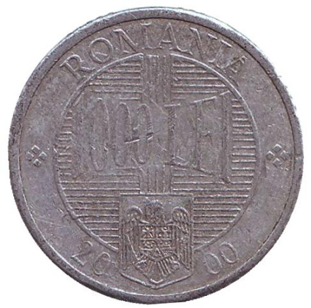 Монета 1000 лей. 2000 год, Румыния. Константин Брынковяну. Монета 1000 лей. 2000 год, Румыния. Константин Брынковяну.