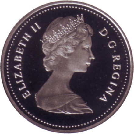 Монета 10 центов. 1981 год, Канада. Парусник. (Proof).