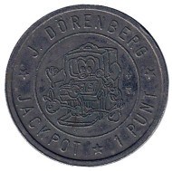 Jackpot. 1 punt. Dorenberg. Игровой жетон, Нидерланды.