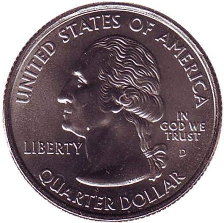 Монета 25 центов (D). 2005 год, США. Калифорния. Штат № 31. Монета 25 центов (D). 2005 год, США. Калифорния. Штат № 31.