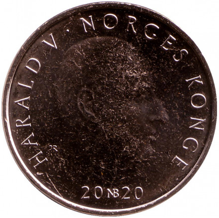 Монета 20 крон. 2020 год, Норвегия. 100 лет со дня рождения Анне-Катарины Вестли.