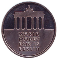 Жетон Литовского монетного двора. World Money Fair 2015. 2015 год, Литва. Жетон Литовского монетного двора. World Money Fair 2015. 2015 год, Литва.