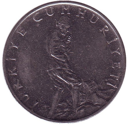 Монета 2,5 лиры. 1974 год, Турция.