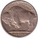 Монета 5 центов. 1925 год (S), США. Бизон. Индеец. Монета 5 центов. 1925 год (S), США. Бизон. Индеец.