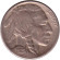 Монета 5 центов. 1925 год (S), США. Бизон. Индеец. Монета 5 центов. 1925 год (S), США. Бизон. Индеец.