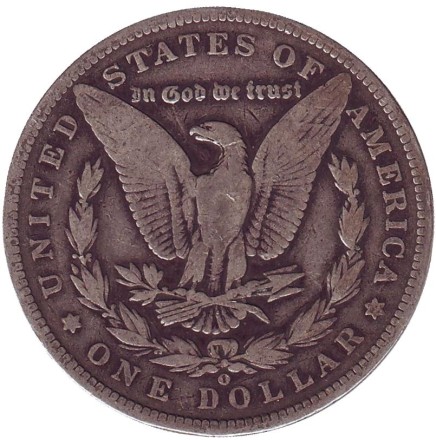 Монета 1 доллар. 1891 год, США. (Отметка монетного двора: "O") Моргановский доллар.