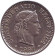Монета 10 раппенов. 1997 год, Швейцария. Монета 10 раппенов. 1997 год, Швейцария.