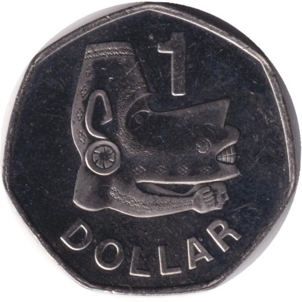 Монета 1 доллар. 2008 год, Соломоновы острова. Морской дух моря Нусу.