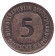 Монета 5 марок. 1991 год (F), ФРГ. Монета 5 марок. 1991 год (F), ФРГ.