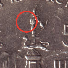 Монета 20 тенге, 1996 год, Казахстан. 5 лет независимости Республики Казахстан. Разновидность - одна рука у статуи. Монета 20 тенге, 1996 год, Казахстан. 5 лет независимости Республики Казахстан. Разновидность - одна рука у статуи.