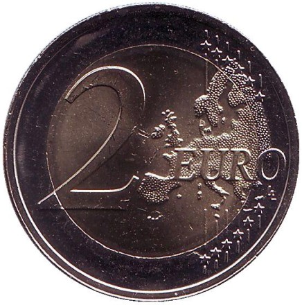 Монета 2 евро. 2017 год, Литва. Вильнюс.