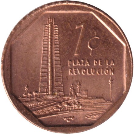 Монета 1 сентаво. 2016 год, Куба. (Конвертируемый песо).