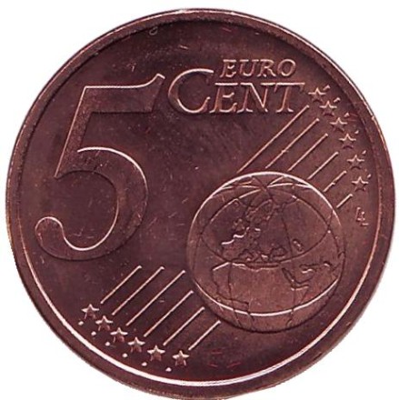 Монета 5 центов. 2007 год, Люксембург.