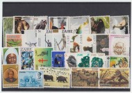 Марки почтовые. Заир. Подборка из 28 штук разных, чистых. 70-80-е годы.