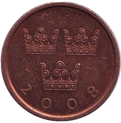 Монета 50 эре. 2008 год, Швеция.