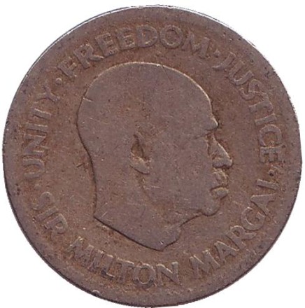Монета 10 центов. 1964 год, Сьерра-Леоне.