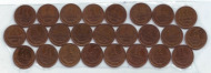 Набор монет СССР. (25 шт.), 1 копейка. 1961 - 1991 гг., СССР.