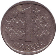 Монета 1 марка. 1986 год, Финляндия. Монета 1 марка. 1986 год, Финляндия.