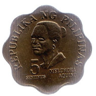 Монета 5 сентимо. 1976 год, Филиппины. aUNC.