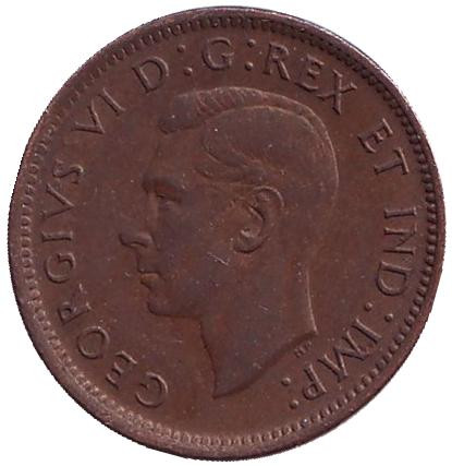 Монета 1 цент. 1941 год, Канада.