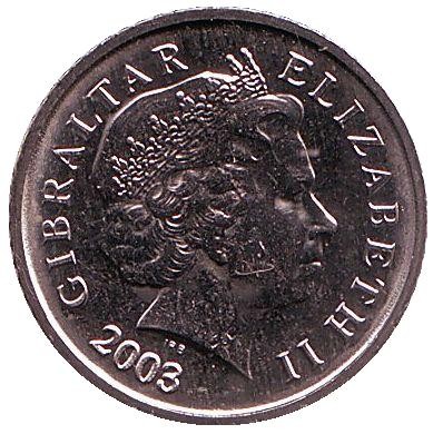 Монета 5 пенсов. 2003 год, Гибралтар. Варварийская обезьяна. (AB). Магнитная. Монета 5 пенсов. 2003 год, Гибралтар. Варварийская обезьяна. (AB). Магнитная.