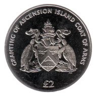 Монета 2 фунта, 2013 год, Остров Вознесения. Герб Острова Вознесения. Монета 2 фунта, 2013 год, Остров Вознесения. Герб Острова Вознесения.