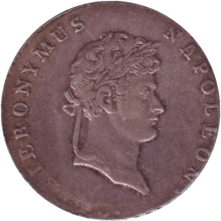 Монета 2/3 талера. 1813 год, Вестфалия. Жером Бонапарт.