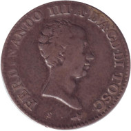 Монета 1 лира. 1822 год, Великое герцогство Тосканское.