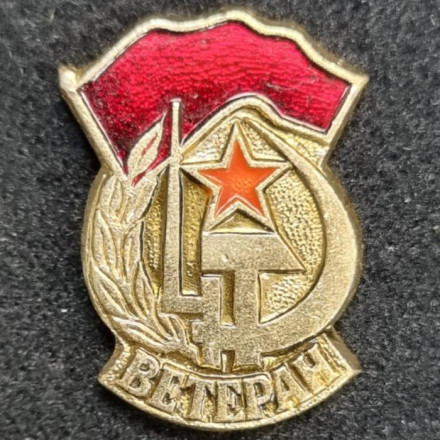 Ветеран Великой Отечественной войны. Тип 2. Значок. СССР.