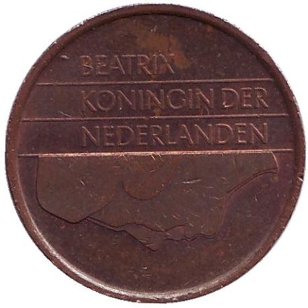 Монета 5 центов. 1987 год, Нидерланды.