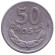Монета 50 грошей. 1967 год, Польша. Редкая.