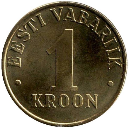 Монета 1 крона. 2006 год, Эстония. UNC