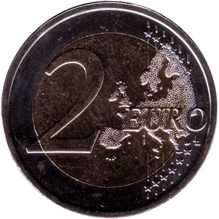 Монета 2 евро. 2022 год, Финляндия. 35 лет программе Эразмус.