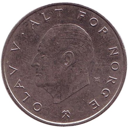 Монета 1 крона. 1985 год, Норвегия. Корона.