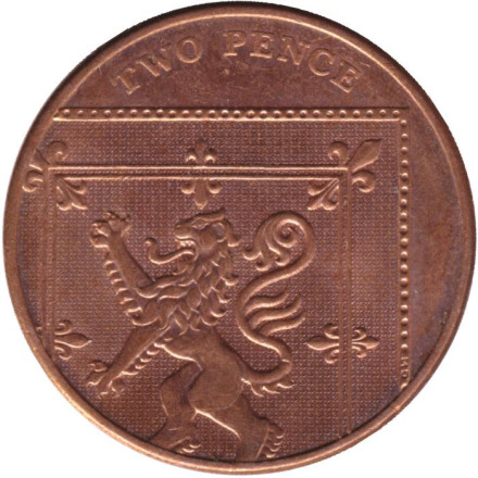 Монета 2 пенса. 2015 год, Великобритания. Старый аверс. Монета 2 пенса. 2015 год, Великобритания. Старый аверс.