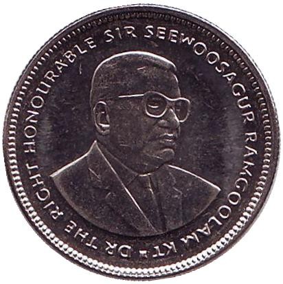 Монета 20 центов. 2003 год, Маврикий. Монета 20 центов. 2003 год, Маврикий.