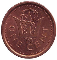 Монета 1 цент. 2011 год, Барбадос. Монета 1 цент. 2011 год, Барбадос.
