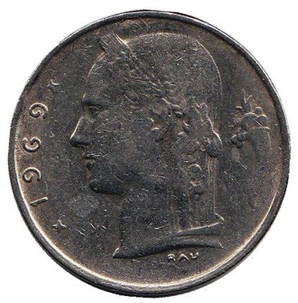 Монета 1 франк. 1969 год, Бельгия. (Belgie) Монета 1 франк. 1969 год, Бельгия. (Belgie)