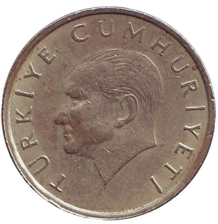 Монета 10000 лир. 1996 год, Турция. Монета 10000 лир. 1996 год, Турция.