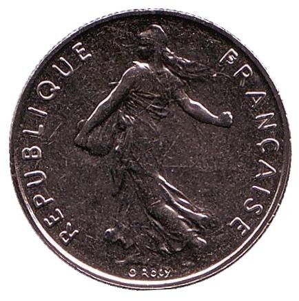 Монета 1/2 франка. 2001 год, Франция. BU. Монета 1/2 франка. 2001 год, Франция. BU.