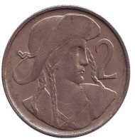 Монета 2 кроны. 1948 год, Чехословакия. Монета 2 кроны. 1948 год, Чехословакия.