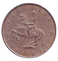 Монета 5 шиллингов. 1973 год, Австрия. Всадник. Монета 5 шиллингов. 1973 год, Австрия. Всадник.