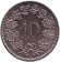 Монета 10 раппенов. 2000 год, Швейцария.