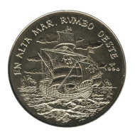 Монета 1 песо, 1990 год, Куба. Корабли Колумба. Монета 1 песо, 1990 год, Куба. Корабли Колумба.