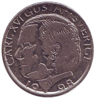 Монета 1 крона. 1998 год, Швеция. Монета 1 крона. 1998 год, Швеция.