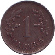 Монета 1 марка. 1945 год, Финляндия. Монета 1 марка. 1945 год, Финляндия.