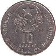 Монета 10 угий. 2012 год, Мавритания. Монета 10 угий. 2012 год, Мавритания.