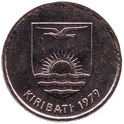 Монета 5 центов. 1979 год, Кирибати. (Немагнитная) Геккон. Монета 5 центов. 1979 год, Кирибати. (Немагнитная) Геккон.